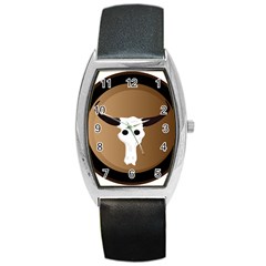 Logo The Cow Animals Barrel Style Metal Watch