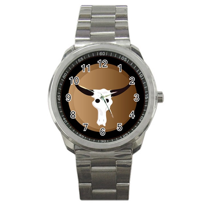 Logo The Cow Animals Sport Metal Watch
