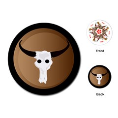 Logo The Cow Animals Playing Cards (Round) 