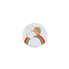 Angel Rainbow Cute Cartoon Angelic 1  Mini Magnets by Nexatart