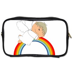 Angel Rainbow Cute Cartoon Angelic Toiletries Bags by Nexatart