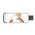 Angel Rainbow Cute Cartoon Angelic Portable USB Flash (Two Sides) Back