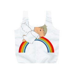 Angel Rainbow Cute Cartoon Angelic Full Print Recycle Bags (s) 