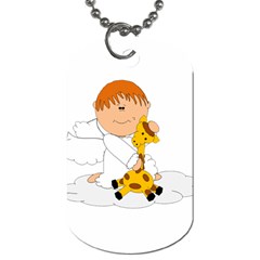 Pet Giraffe Angel Cute Boy Dog Tag (two Sides)