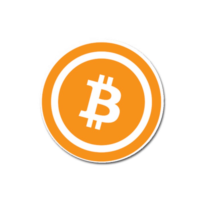 Bitcoin Cryptocurrency Currency Magnet 3  (Round)