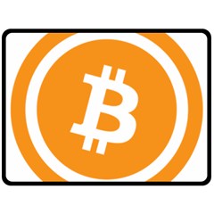 Bitcoin Cryptocurrency Currency Fleece Blanket (large)  by Nexatart