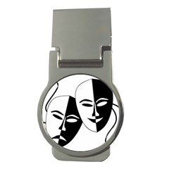 Theatermasken Masks Theater Happy Money Clips (round)  by Nexatart