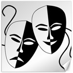 Theatermasken Masks Theater Happy Canvas 16  x 16   15.2 x15.41  Canvas - 1