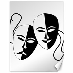 Theatermasken Masks Theater Happy Canvas 36  X 48   by Nexatart