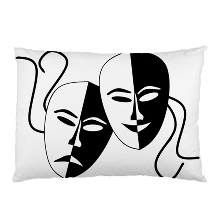 Theatermasken Masks Theater Happy Pillow Case (Two Sides)