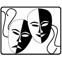 Theatermasken Masks Theater Happy Double Sided Fleece Blanket (medium) 