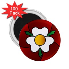 Flower Rose Glass Church Window 2 25  Magnets (100 Pack) 