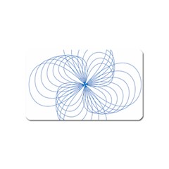 Blue Spirograph Pattern Drawing Design Magnet (name Card) by Nexatart