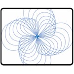 Blue Spirograph Pattern Drawing Design Fleece Blanket (Medium)  60 x50  Blanket Front