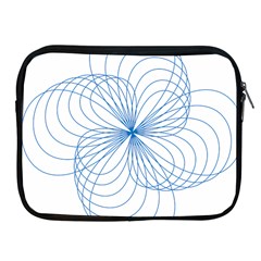 Blue Spirograph Pattern Drawing Design Apple Ipad 2/3/4 Zipper Cases by Nexatart