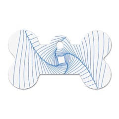 Spirograph Pattern Drawing Design Dog Tag Bone (One Side)