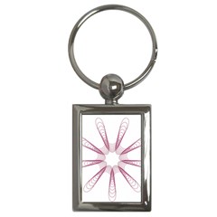 Spirograph Pattern Circle Design Key Chains (rectangle)  by Nexatart