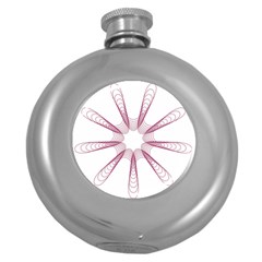 Spirograph Pattern Circle Design Round Hip Flask (5 Oz) by Nexatart