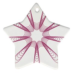 Spirograph Pattern Circle Design Star Ornament (two Sides) by Nexatart