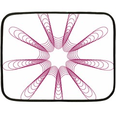Spirograph Pattern Circle Design Fleece Blanket (mini)