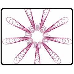 Spirograph Pattern Circle Design Double Sided Fleece Blanket (medium) 