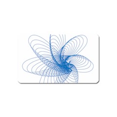 Spirograph Pattern Drawing Design Blue Magnet (name Card) by Nexatart