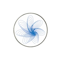 Spirograph Pattern Drawing Design Blue Hat Clip Ball Marker by Nexatart