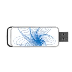 Spirograph Pattern Drawing Design Blue Portable Usb Flash (one Side) by Nexatart