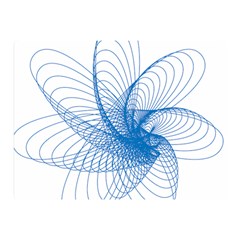 Spirograph Pattern Drawing Design Blue Double Sided Flano Blanket (mini)  by Nexatart