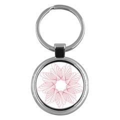 Spirograph Pattern Drawing Design Key Chains (round)  by Nexatart