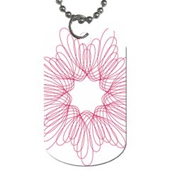 Spirograph Pattern Drawing Design Dog Tag (one Side) by Nexatart