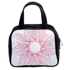 Spirograph Pattern Drawing Design Classic Handbags (2 Sides)