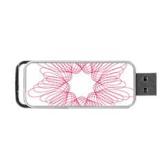 Spirograph Pattern Drawing Design Portable Usb Flash (two Sides) by Nexatart