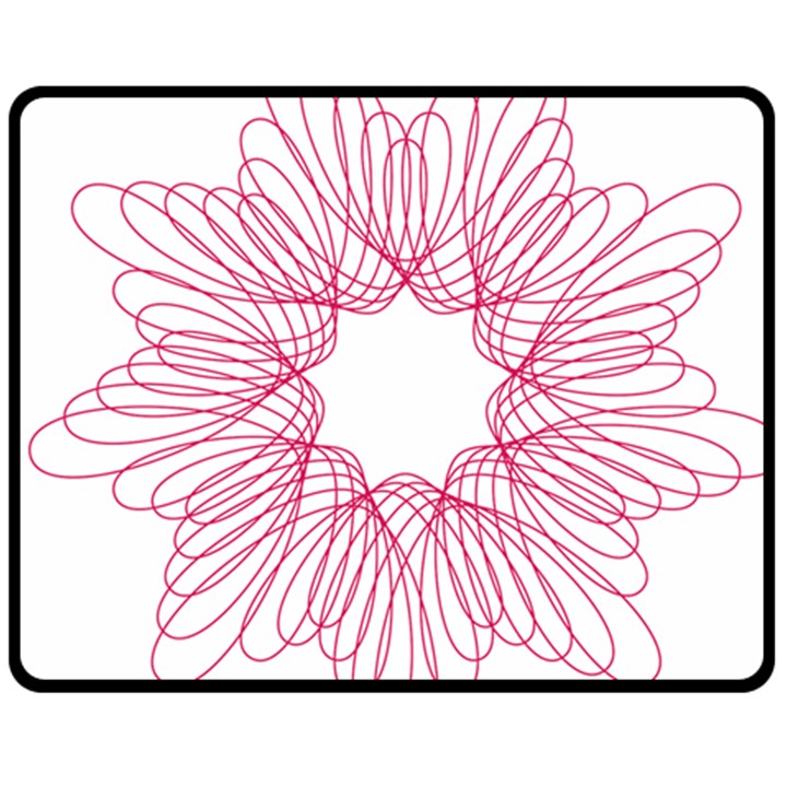 Spirograph Pattern Drawing Design Double Sided Fleece Blanket (Medium) 