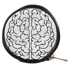 Brain Mind Gray Matter Thought Mini Makeup Bags by Nexatart