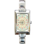 Blue Circle Ornaments Rectangle Italian Charm Watch Front