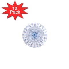 Spirograph Pattern Circle Design 1  Mini Magnet (10 Pack)  by Nexatart