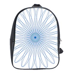 Spirograph Pattern Circle Design School Bags (xl)  by Nexatart