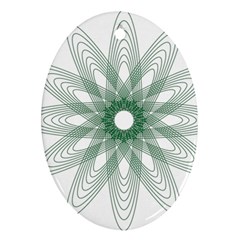 Spirograph Pattern Circle Design Ornament (oval)