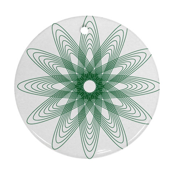 Spirograph Pattern Circle Design Round Ornament (Two Sides)