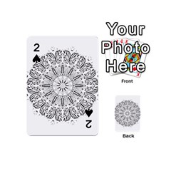 Art Coloring Flower Page Book Playing Cards 54 (mini)  by Nexatart