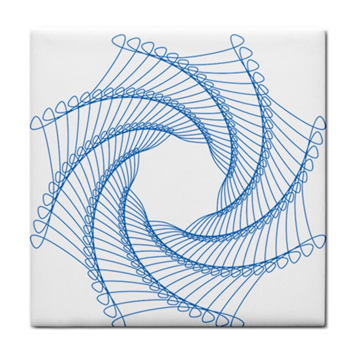 Spirograph Spiral Pattern Geometric Tile Coasters