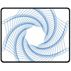 Spirograph Spiral Pattern Geometric Double Sided Fleece Blanket (medium) 