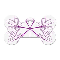 Purple Spirograph Pattern Circle Geometric Dog Tag Bone (two Sides) by Nexatart