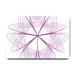 Purple Spirograph Pattern Circle Geometric Small Doormat  by Nexatart