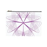 Purple Spirograph Pattern Circle Geometric Cosmetic Bag (Large)  Front