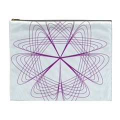 Purple Spirograph Pattern Circle Geometric Cosmetic Bag (xl) by Nexatart