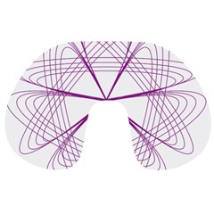 Purple Spirograph Pattern Circle Geometric Travel Neck Pillows