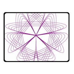 Purple Spirograph Pattern Circle Geometric Double Sided Fleece Blanket (small) 