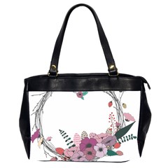 Flowers Twig Corolla Wreath Lease Office Handbags (2 Sides) 